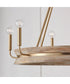 Finn 6-Light Chandelier White Wash and Matte Brass
