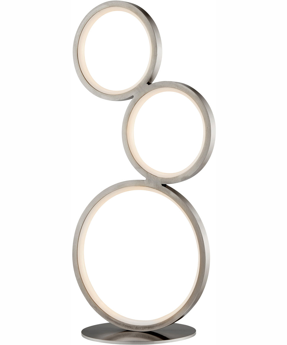 Fedora Led Table Lamp 3 Rings/Brushed Nickel