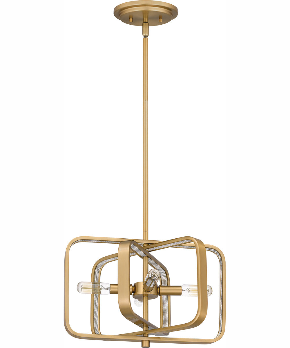 Dupree 4-light Pendant Brushed Weathered Brass
