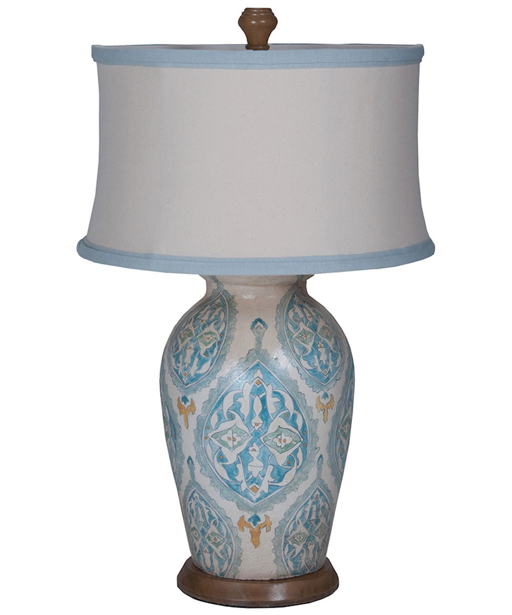 Terra Cotta Table Lamp VII/European Tile Art