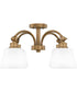 Quoizel Semi-Flush Mount Extra Large 4-light Semi Flush Mount Weathered Brass