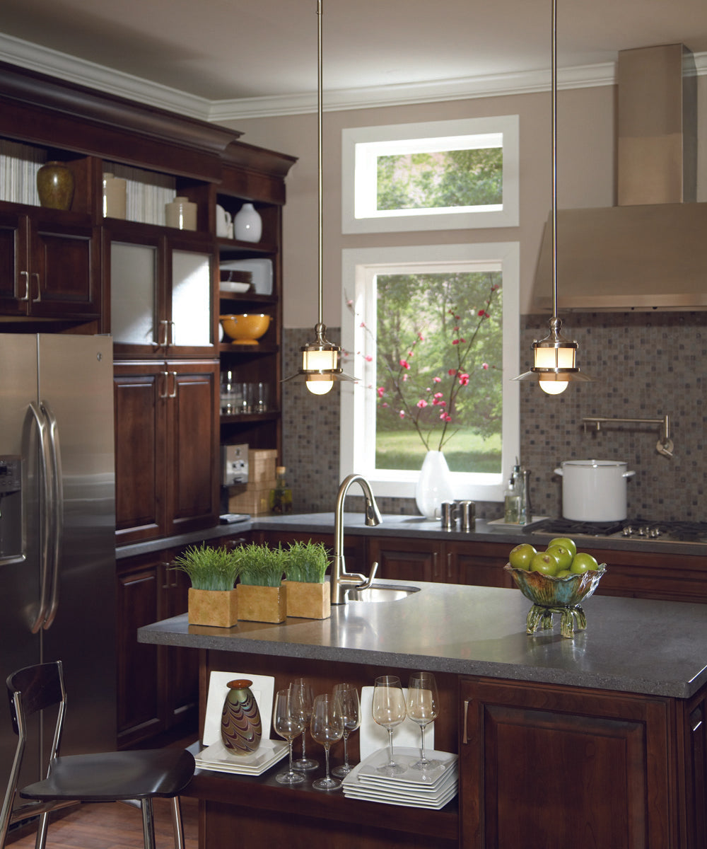 New England Small 1-light Mini Pendant Brushed Nickel