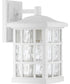 Stonington Medium 1-light Outdoor Wall Light  Coastal Armour White Lustre