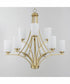 Deven 9-Light Chandelier Satin Brass