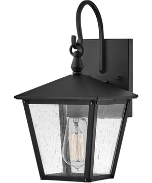 Huntersfield 1-Light Small Outdoor Wall Mount Lantern in Black