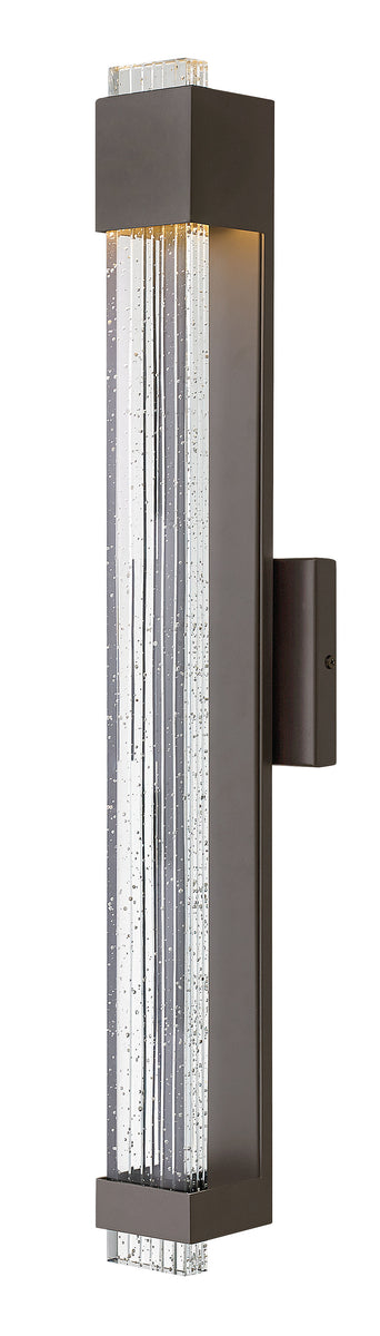 28"H Glacier 1-Light Large Outdoor Wall Light in Bronze
