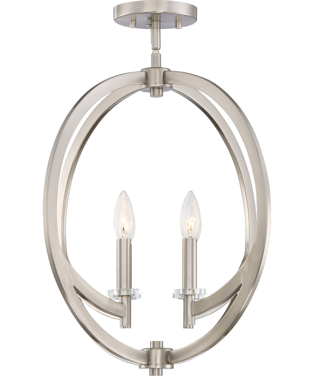 Orion 4-light Semi Flush Mount Brushed Nickel