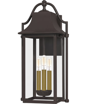 Manning Large 3-light Outdoor Wall Light  Coastal Armour Aluminum Western Bronze