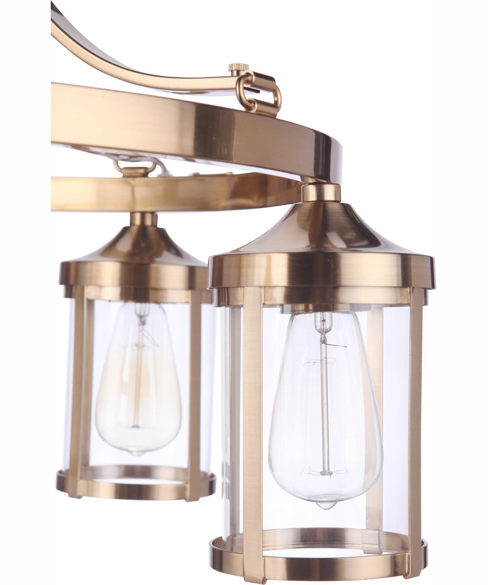 Elliot 5-Light Chandelier Satin Brass