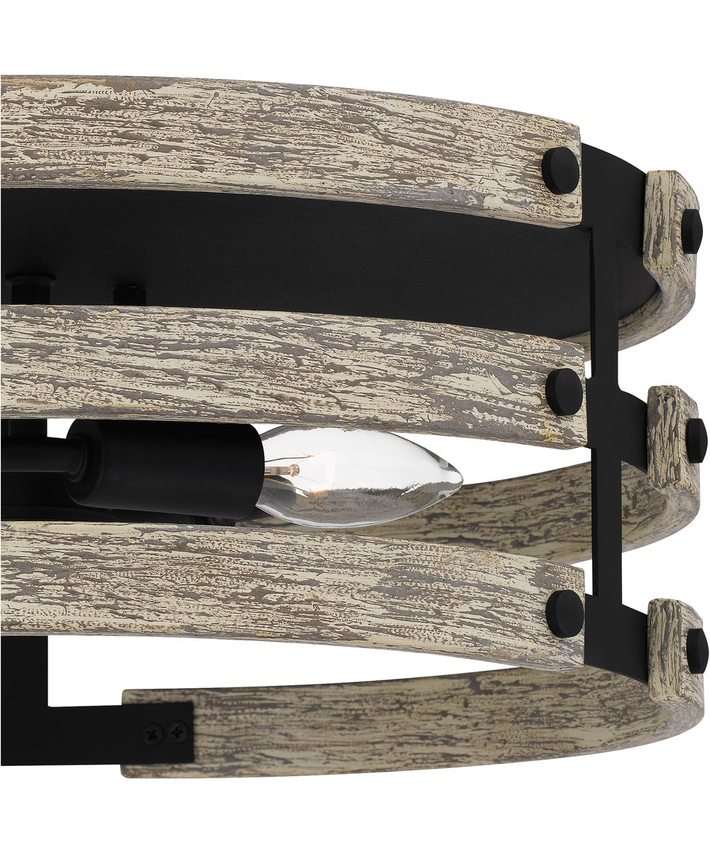 Ashburn 3-light Flush Mount Earth Black