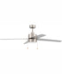 52" Terie 1-Light Ceiling Fan Brushed Polished Nickel