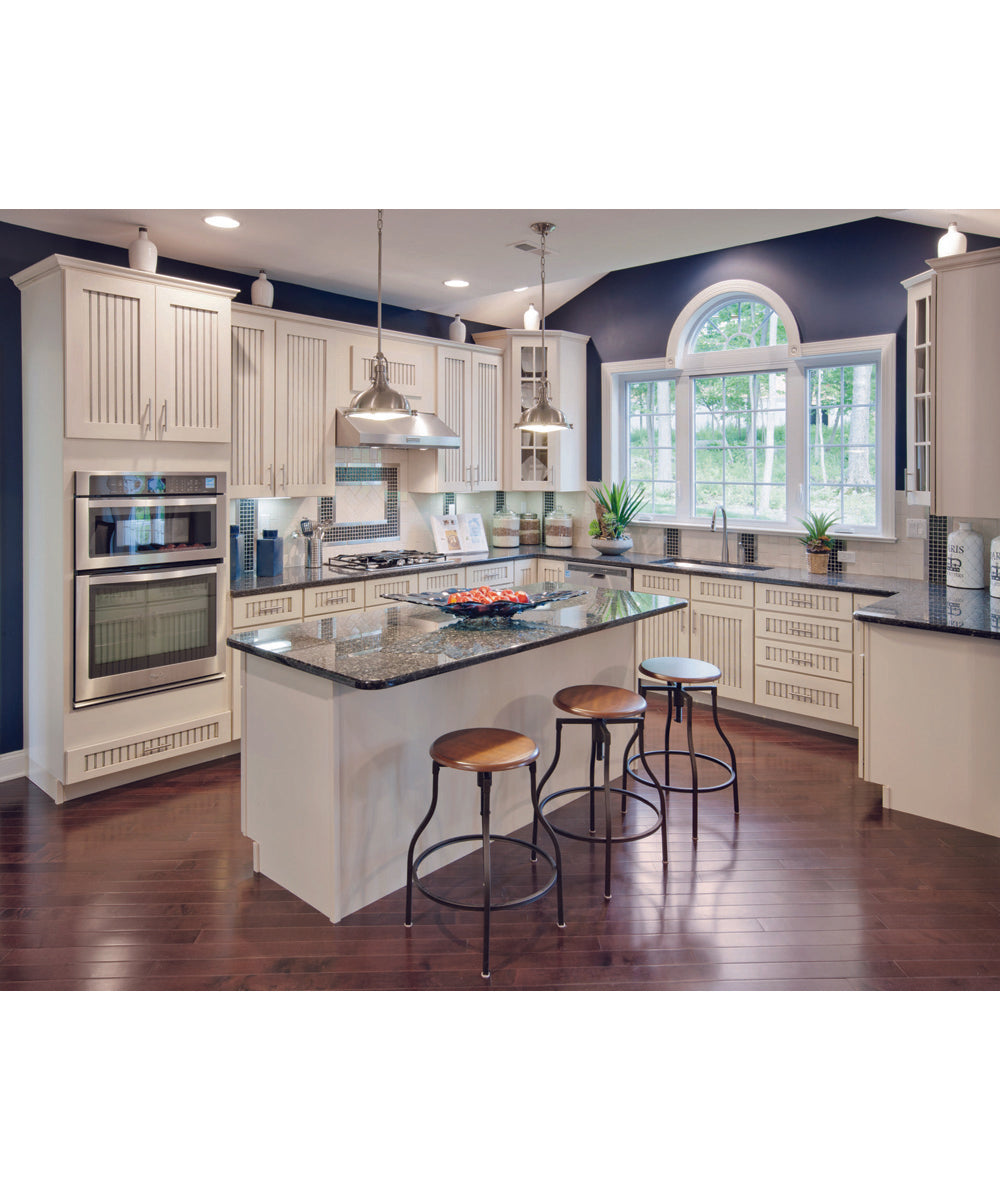 Fresnel Lens 1-Light Fresnel Glass Coastal Pendant Light Brushed Nickel