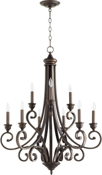 29"W Bryant 9-light Chandelier Oiled Bronze