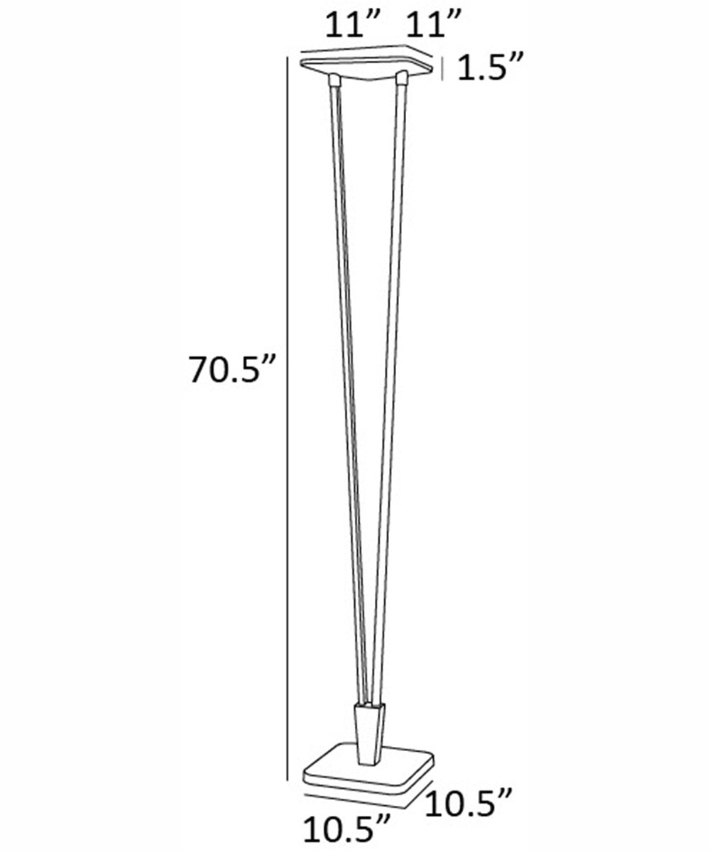 Russo 2-Light Led Torch Lamp Silver