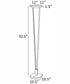 Russo 2-Light Led Torch Lamp Silver