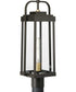 Walcott  1-Light  with Brasstone Accents Clear Glass Transitional Outdoor Post Light Antique Bronze