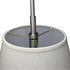 16"W Satin Nickel Pendant Light with Empire Textured Oatmeal Slotted Pendant Shade and Diffuser