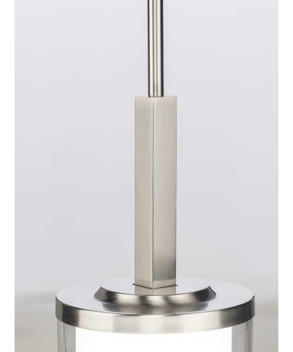 Mast 1-Light Clear Glass Coastal Mini-Pendant Light Brushed Nickel