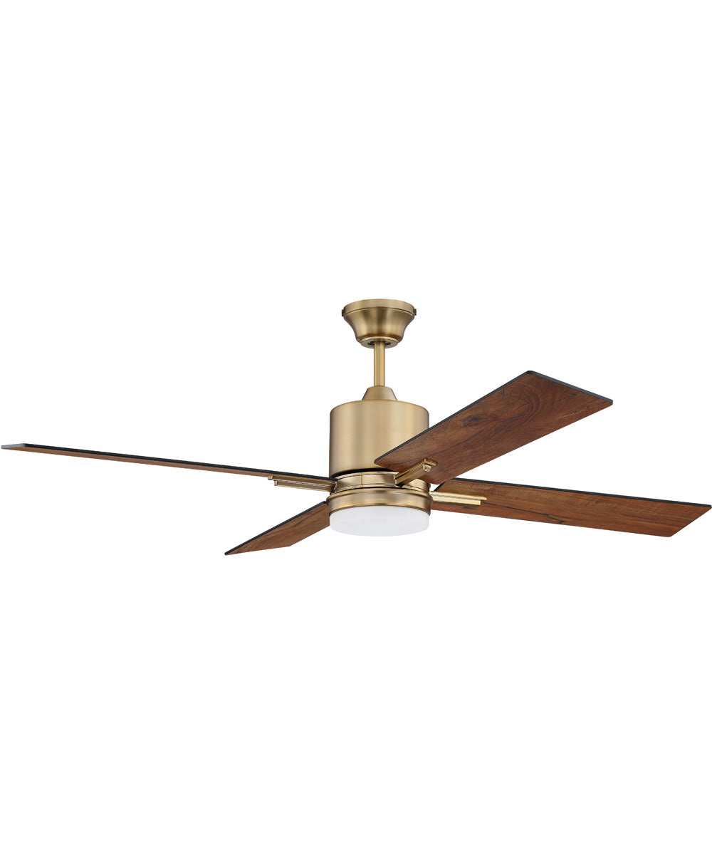 52" Teana 1-Light Ceiling Fan (Blades Included) Satin Brass