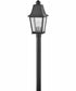 Kingston 3-Light Medium Post Top or Pier Mount Lantern in Black