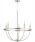 Tribute 5-light Chandelier Satin Nickel