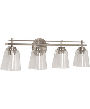 Drake 4-Light Bath Vanity Light Brushed Polished Nickel