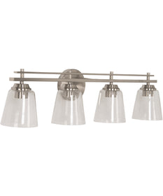 Drake 4-Light Bath Vanity Light Brushed Polished Nickel