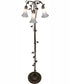 58" High Gray Tiffany Pond Lily 3 Light Floor Lamp
