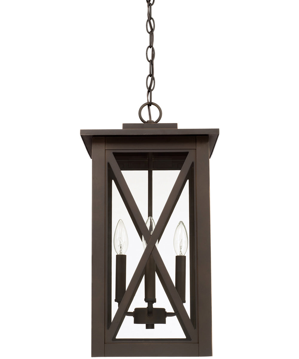 Avondale 4-Light Outdoor Hanging Rain or Shine - Oiled Bronze with Clear Glass