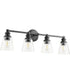 32"W Dunbar 4-light Bath Vanity Light Noir