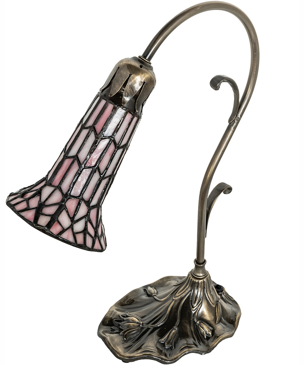 15" High Stained Glass Pond Lily Accent Lamp