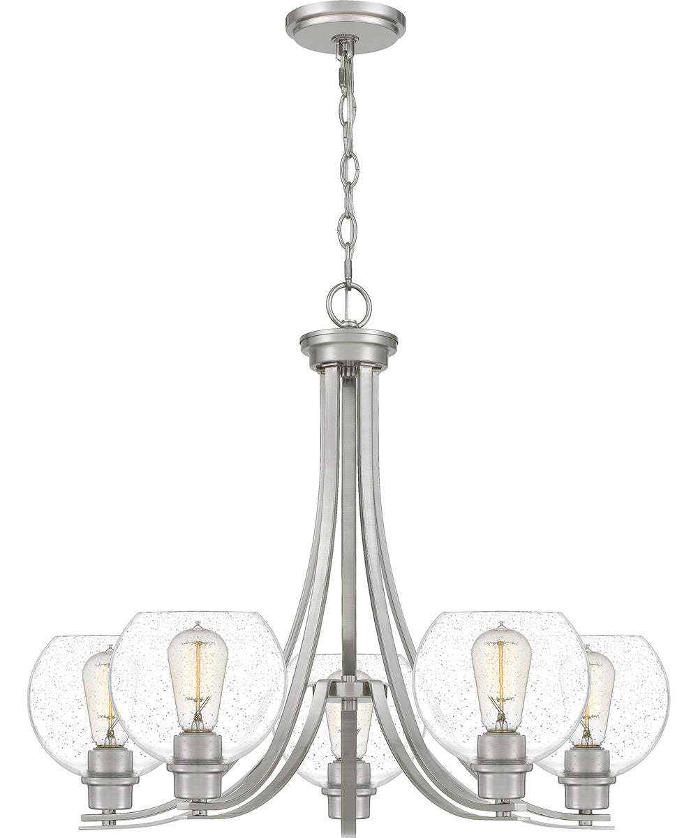 Pruitt 5-light Chandelier Brushed Nickel