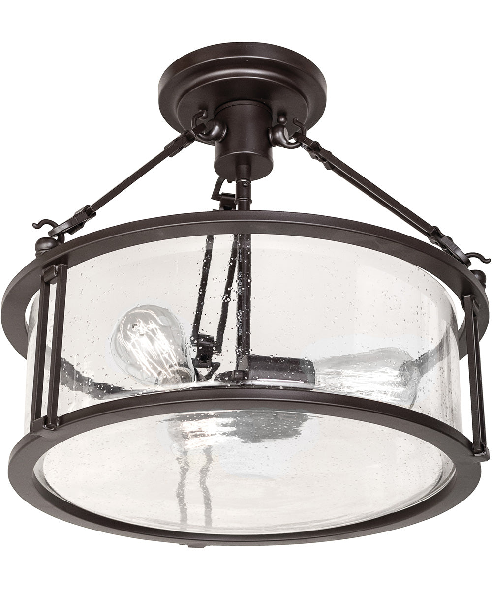 Buchanan Large 3-light Semi Flush Mount Western Bronze