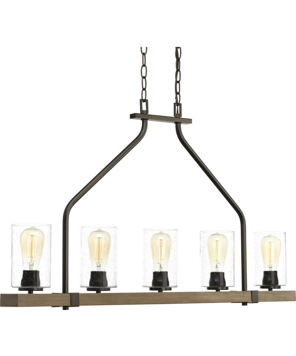 Barnes Mill 5-Light Linear Chandelier Antique Bronze