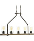 Barnes Mill 5-Light Linear Chandelier Antique Bronze