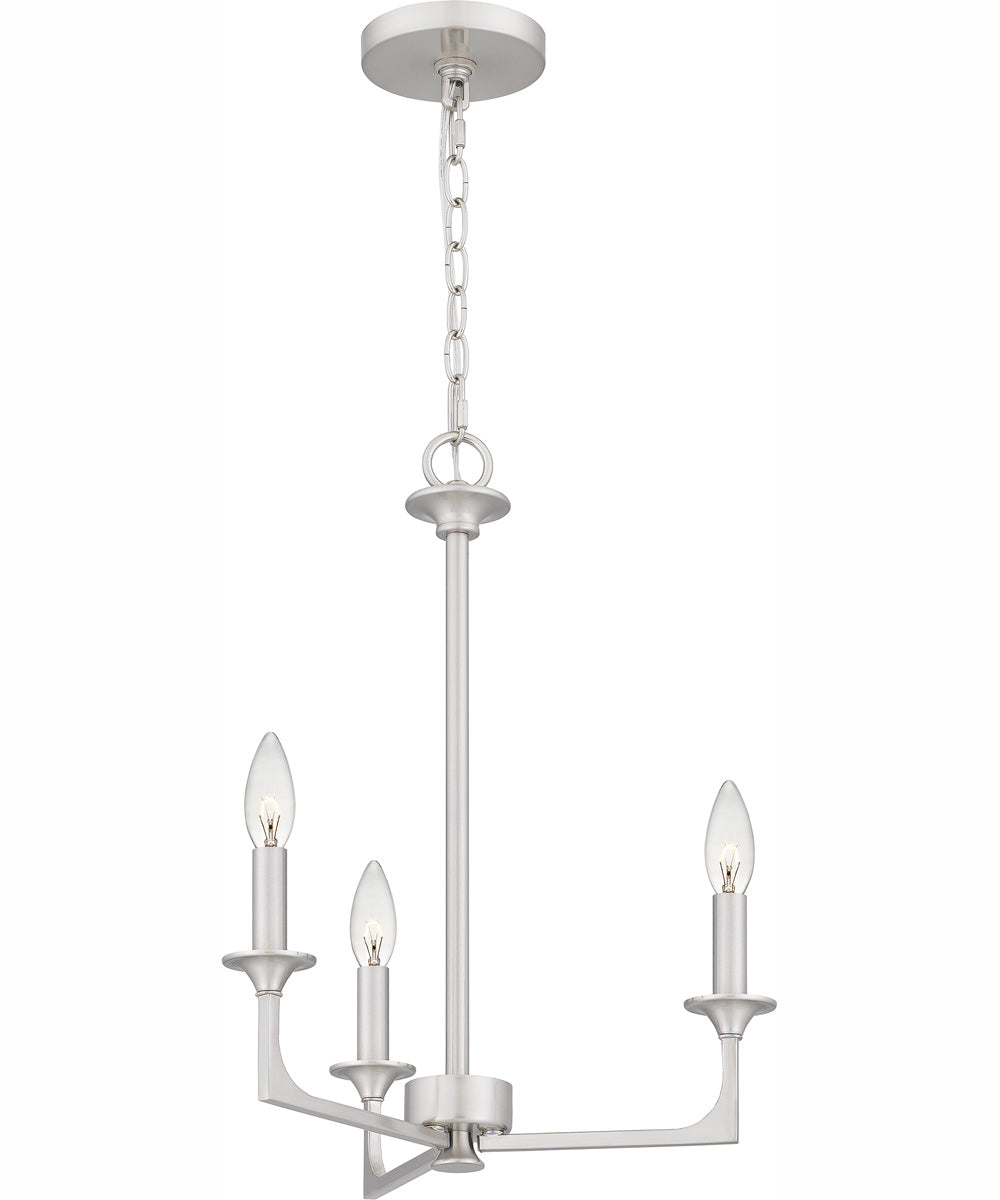 Prescott 3-light Chandelier Brushed Nickel