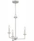 Prescott 3-light Chandelier Brushed Nickel