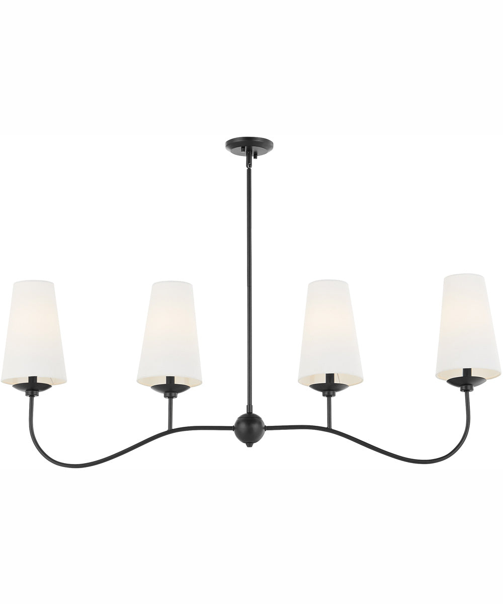Euphora 4-light Chandelier Matte Black