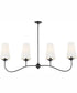 Euphora 4-light Chandelier Matte Black