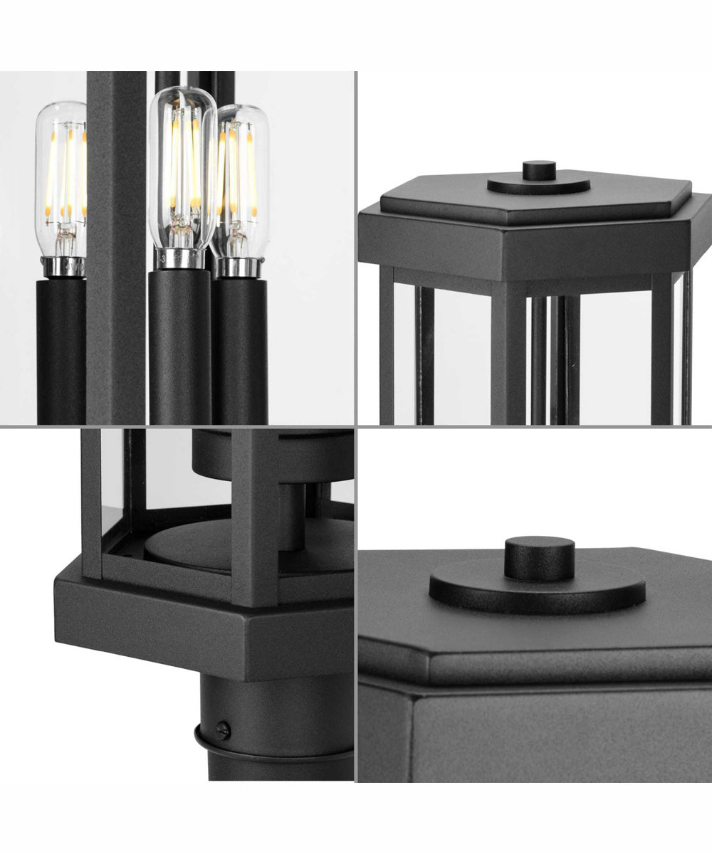 Ramsey Modern Farmhouse Post Outdoor Light Textured Black