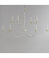Charlton 8-Light Chandelier Weathered White/Gold Leaf