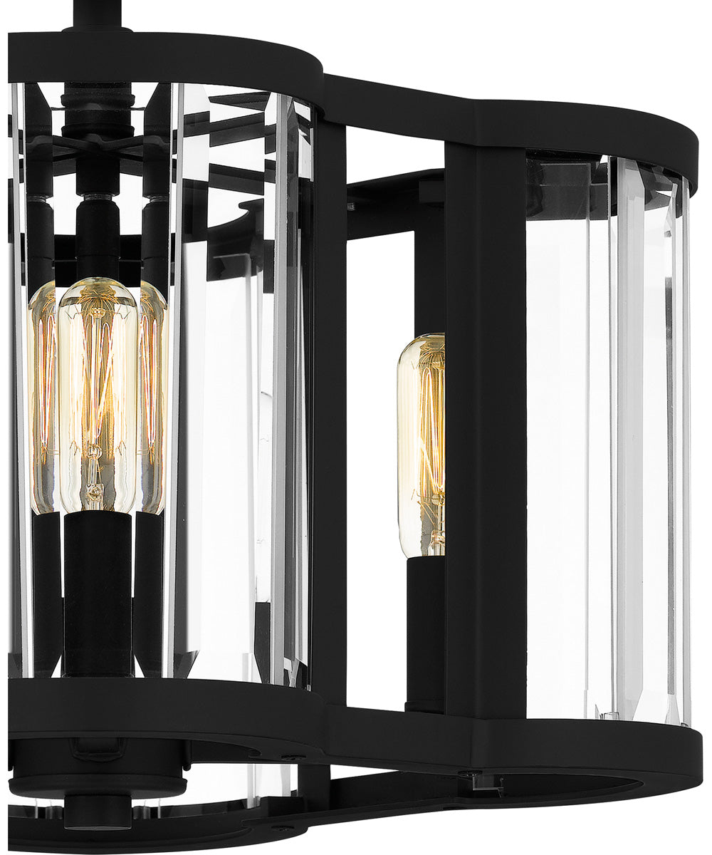 Quoizel Semi-Flush Mount Medium 4-light Semi Flush Mount Matte Black