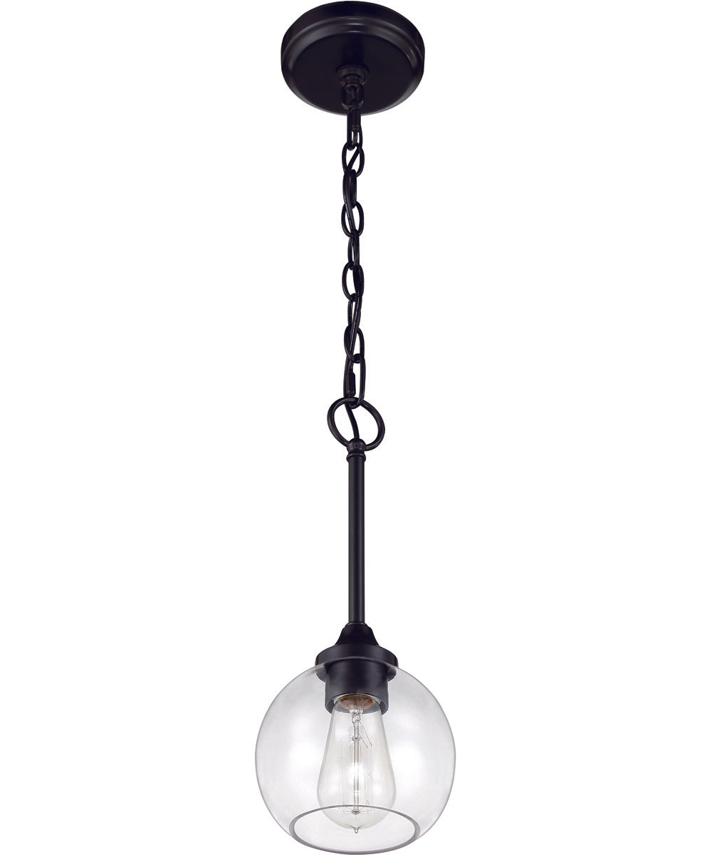 Glenda 1-Light Mini Pendant Flat Black