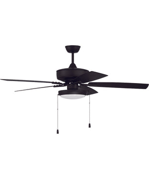 52" Outdoor Pro Plus 119 Pan Light Kit 1-Light Indoor/Outdoor Ceiling Fan Flat Black