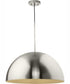 Perimeter 1-Light Mid-Century Modern Pendant with metal Shade Brushed Nickel