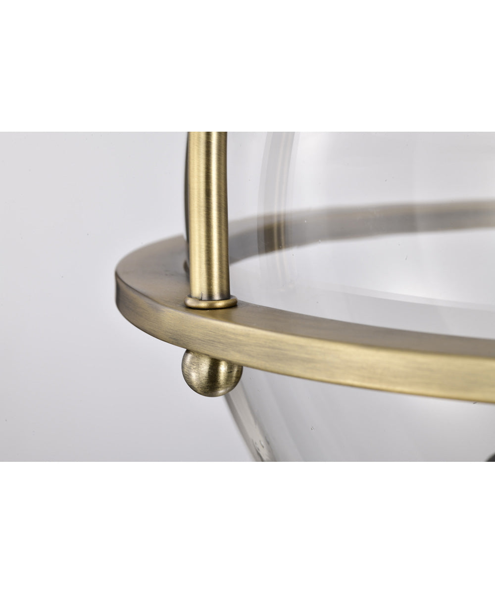 Amado 3-Light Close-to-Ceiling Vintage Brass
