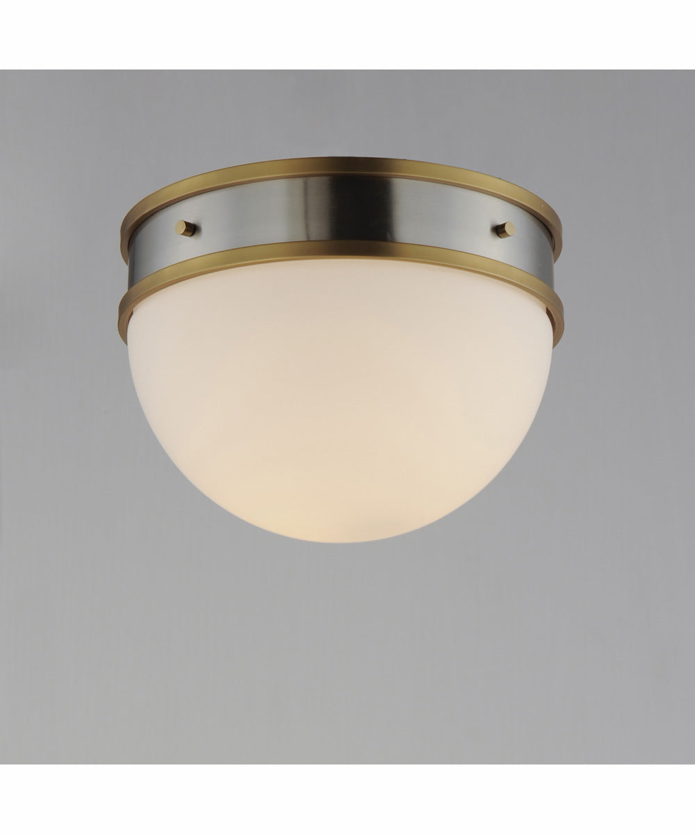 Duke 1-Light Flush Mount Satin Nickel / Satin Brass