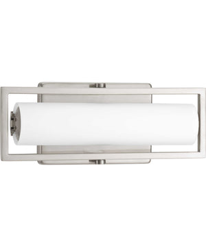 Frame LED 12" Linear Vanity Light Brushed Nickel