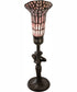 15" High Stained Glass Pond Lily Nouveau Lady Accent Lamp