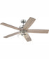 52" Gibson 3-Light Ceiling Fan Polished Nickel